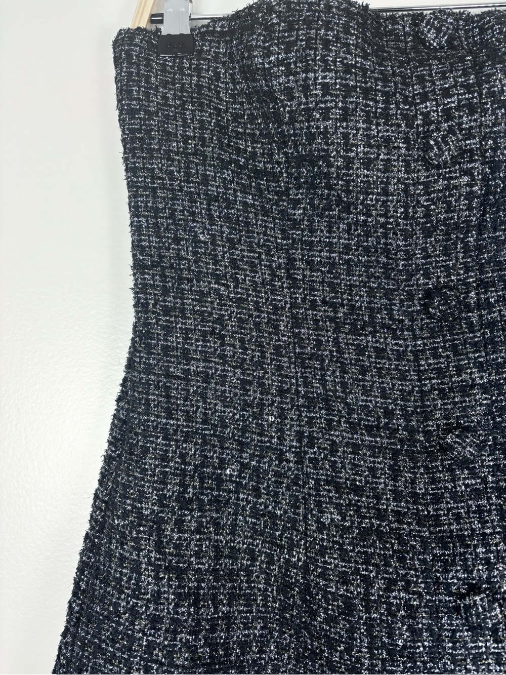 More To Come Revolve Bobbi Black Tweed Strapless Preppy Mini Dress Size Medium - Picture 5 of 9